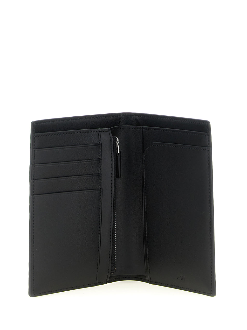 Black Polyurethane Canvas Ottomar Passport Holder