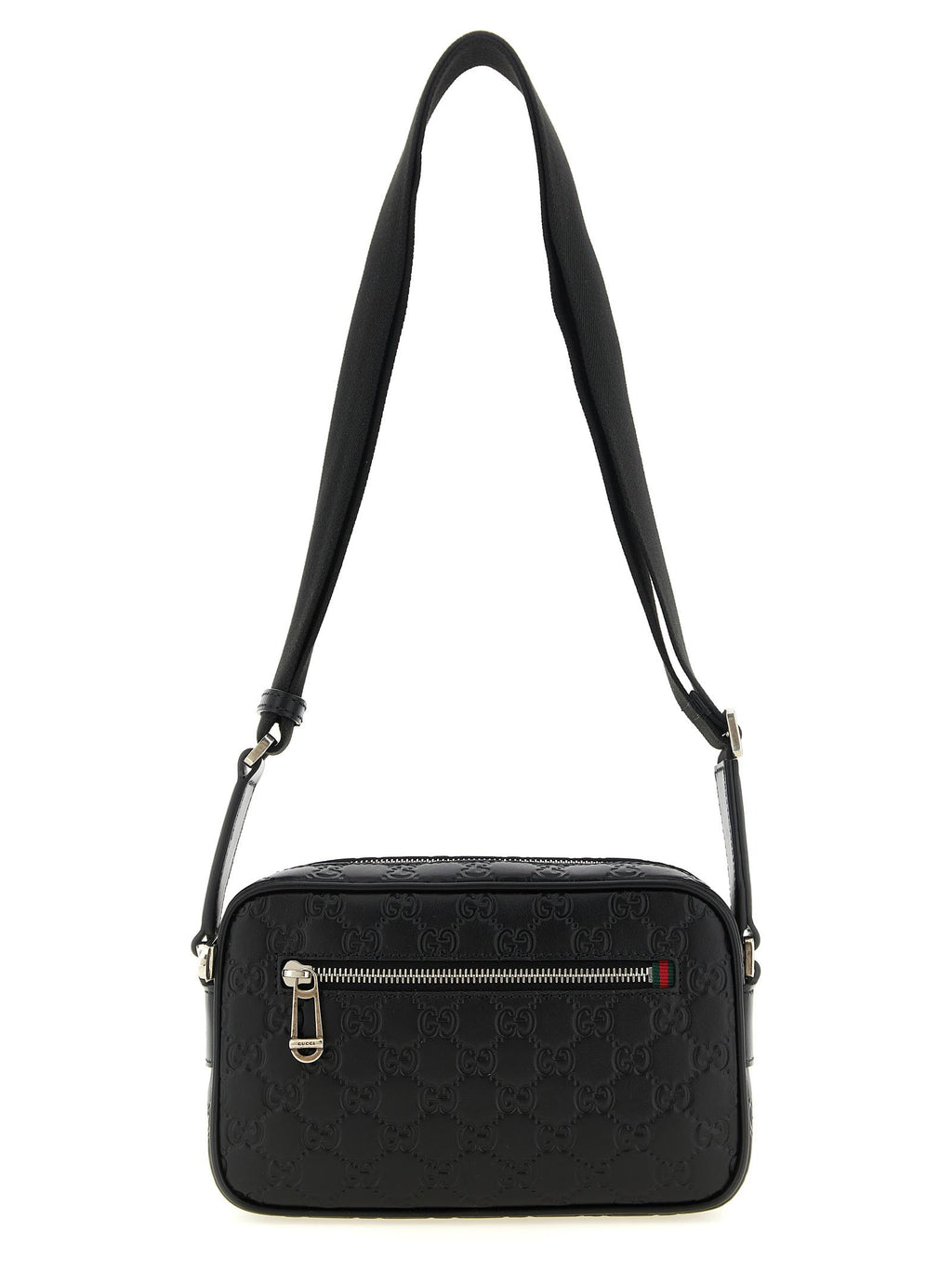 Black Calfskin Small GG Emblem Camera Bag