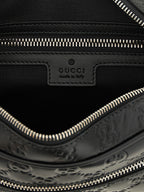 Black Calfskin Small GG Emblem Camera Bag