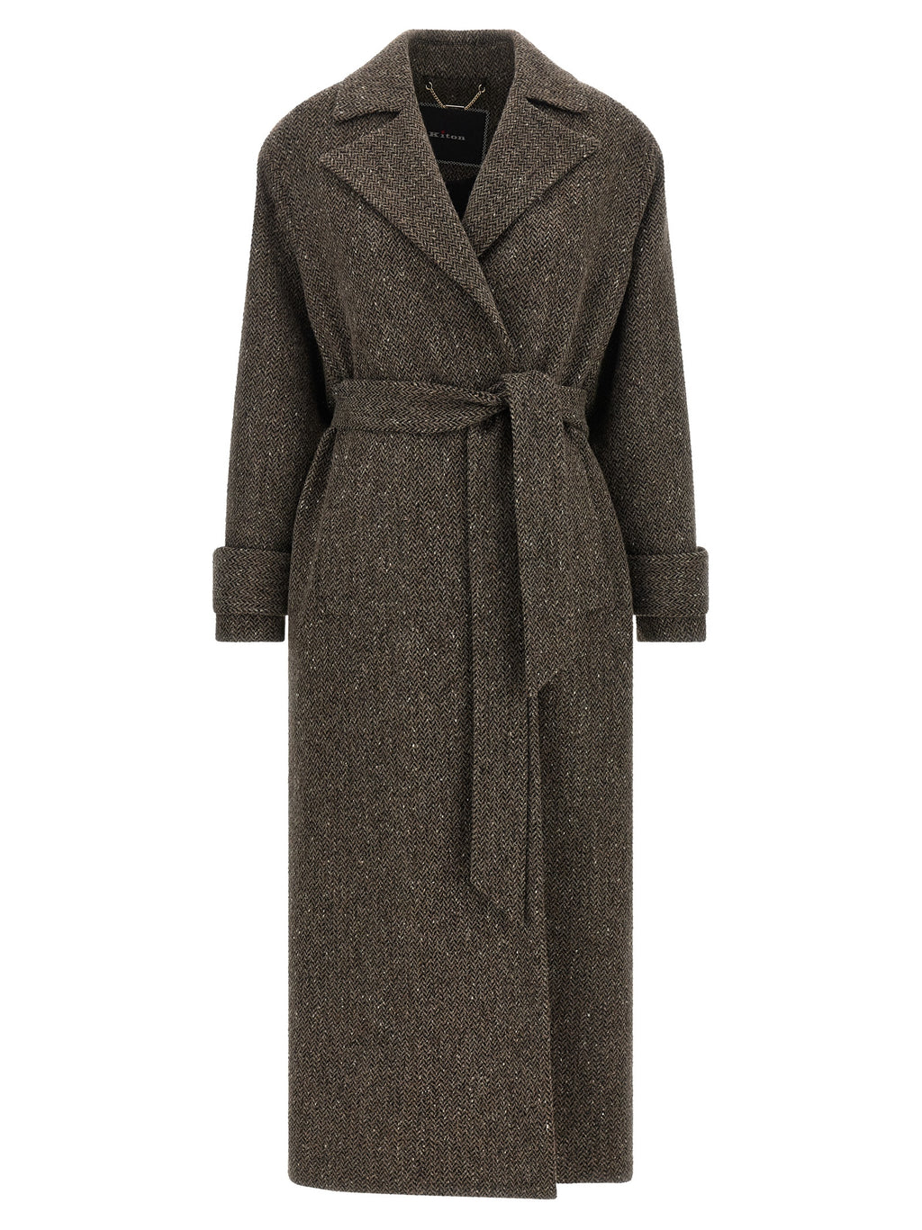 Virgin Wool Chevron Robe Coat