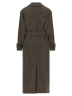 Virgin Wool Chevron Robe Coat