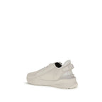 White Calf Leather Flow Running Sneakers