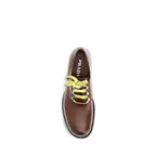 Brown Calfskin Slip-On Loafers