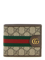 Beige Polyurethane Ophidia Bi-Fold Wallet