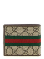 Beige Polyurethane Ophidia Bi-Fold Wallet