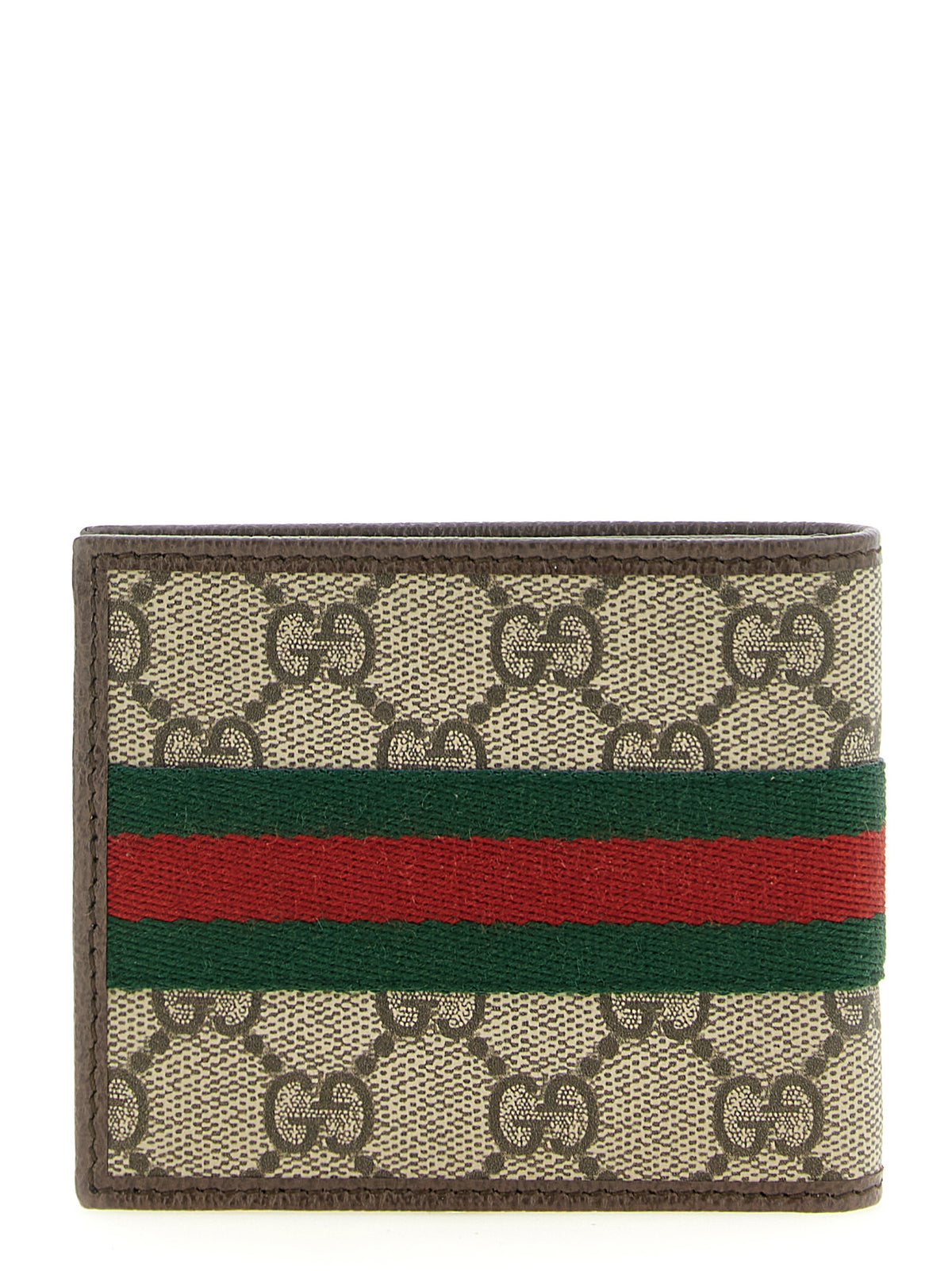 Beige Polyurethane Ophidia Bi-Fold Wallet