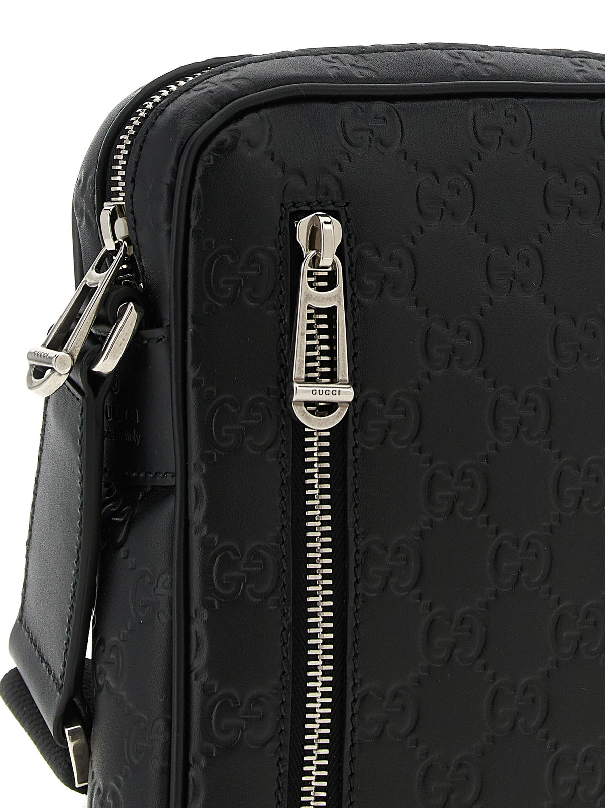 Small Calfskin GG Emblem Crossbody Bag