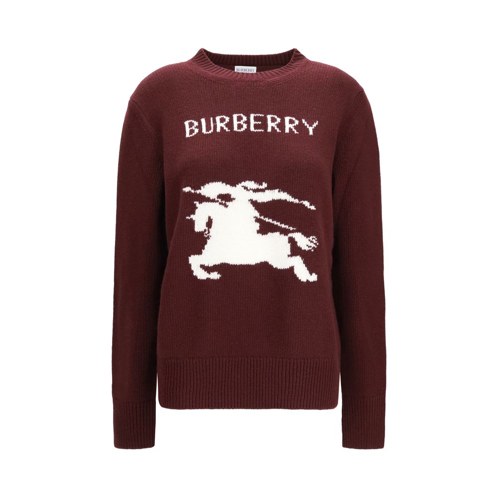 Cashmere Wool Knight Motif Sweater