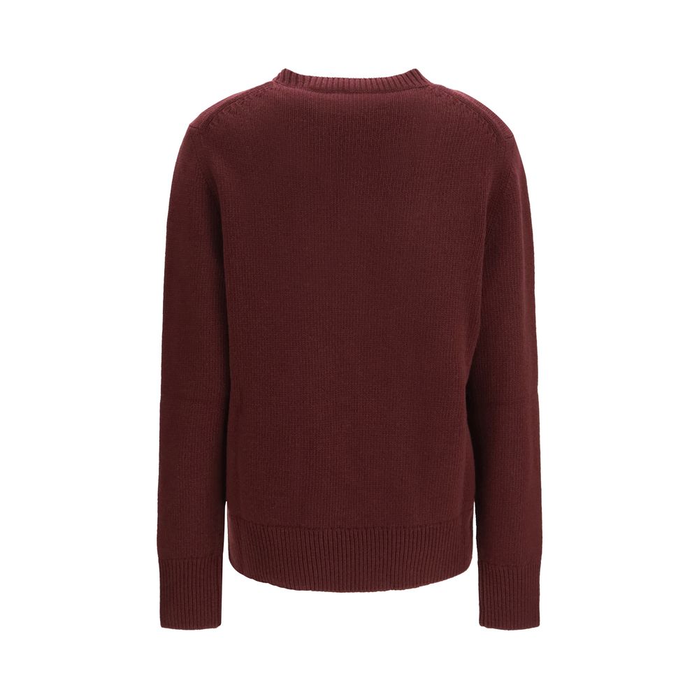Cashmere Wool Knight Motif Sweater