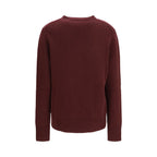 Cashmere Wool Knight Motif Sweater