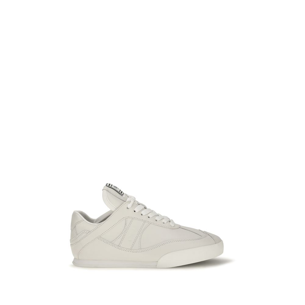 White Calfskin Kick Sneakers