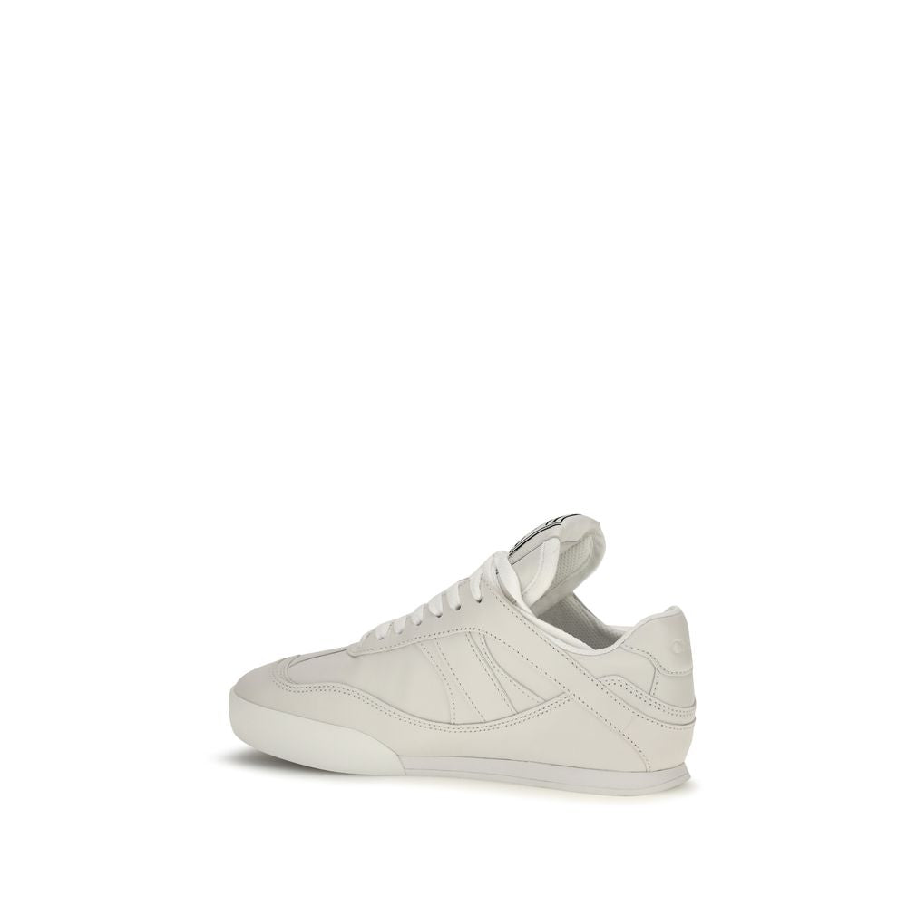 White Calfskin Kick Sneakers