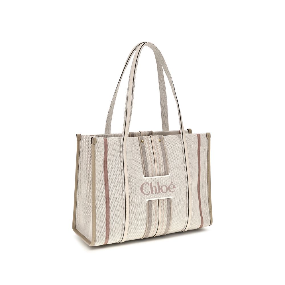 Cotton Canvas Woody Loop Tote
