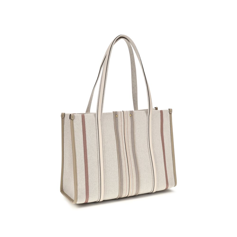 Cotton Canvas Woody Loop Tote