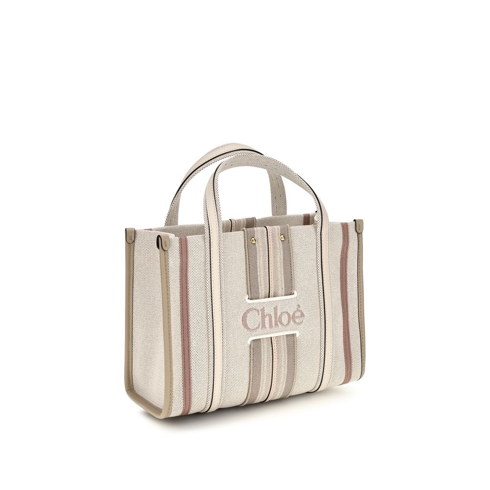 Small Woody Cotton Canvas Tote