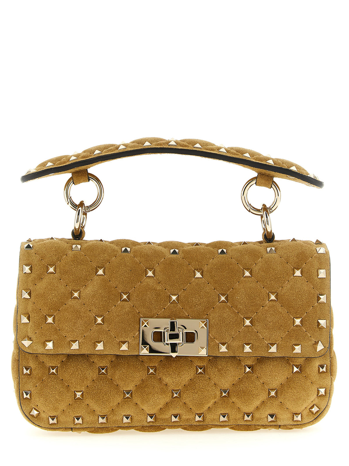 Calfskin Rockstud Spike Small Shoulder Bag