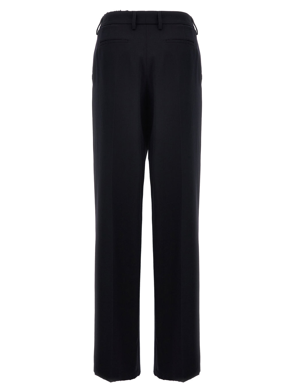 Blue Wool Gabardine Pants