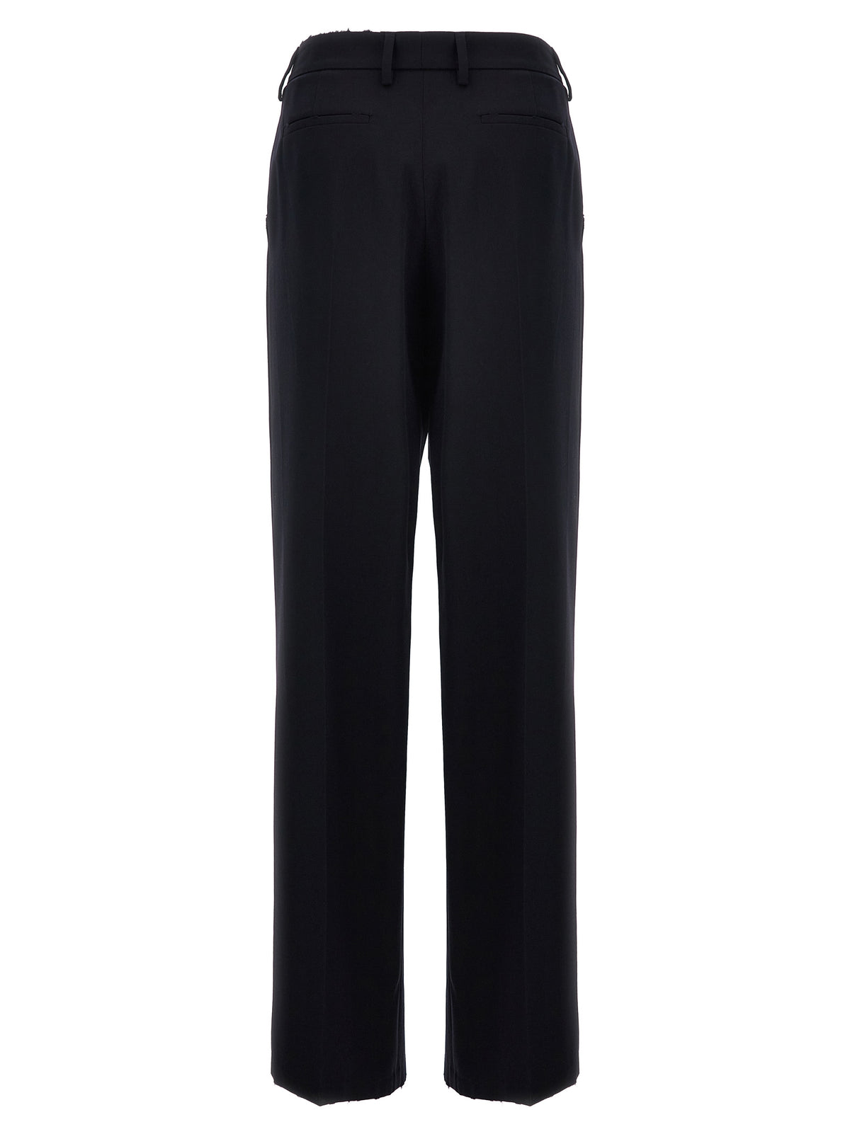 Blue Wool Gabardine Pants