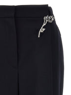 Blue Wool Gabardine Pants