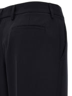 Blue Wool Gabardine Pants