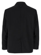 Black Virgin Wool Single‑Breasted Blazer