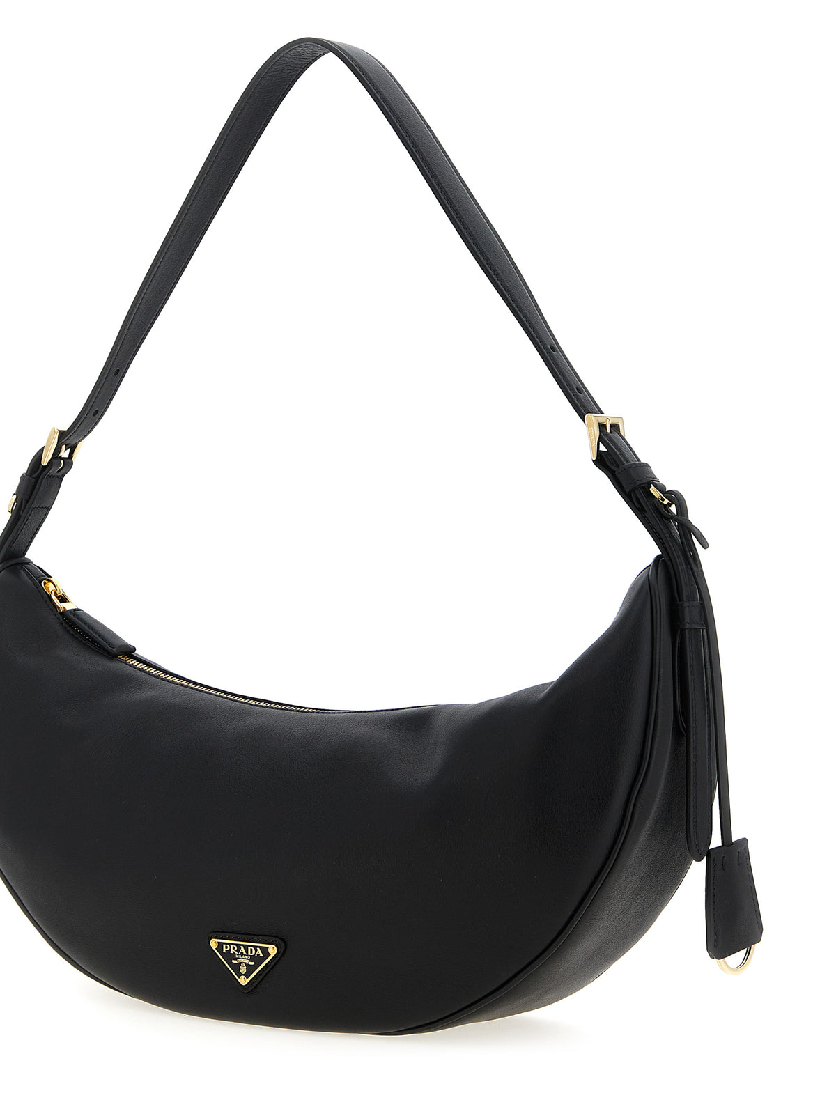 Calfskin Demi‑lune Shoulder Bag