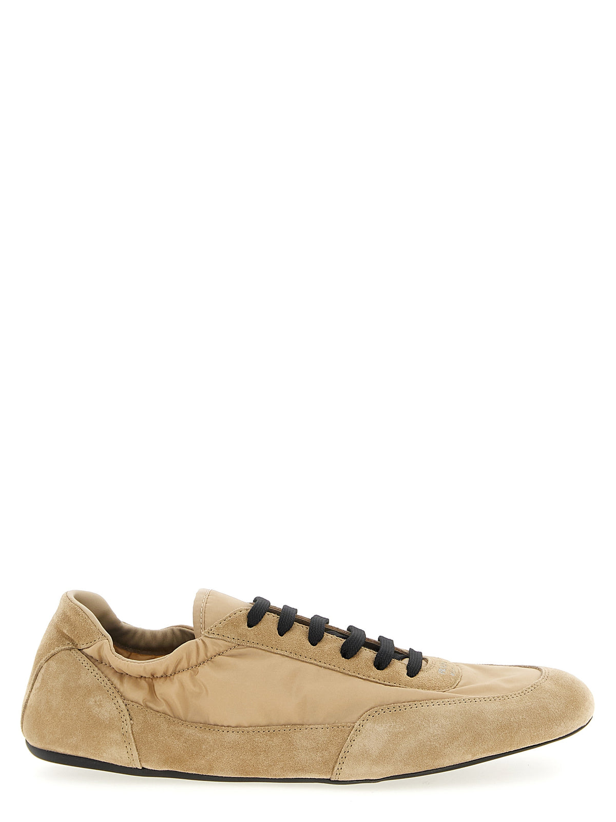 Beige Re‑Nylon Athletic Sneakers
