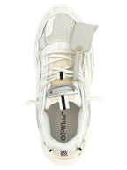 White Polyurethane Mesh “Be Right Back” Sneakers