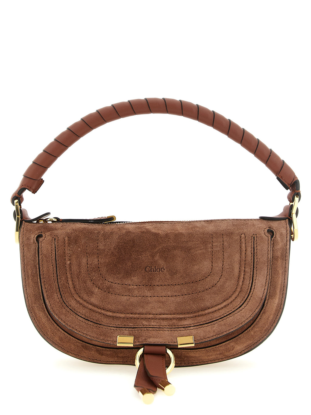 Mini Marcie Brown Calfskin Shoulder Bag