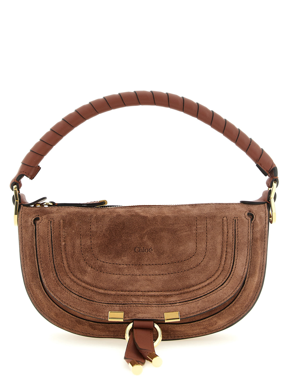 Mini Marcie Brown Calfskin Shoulder Bag