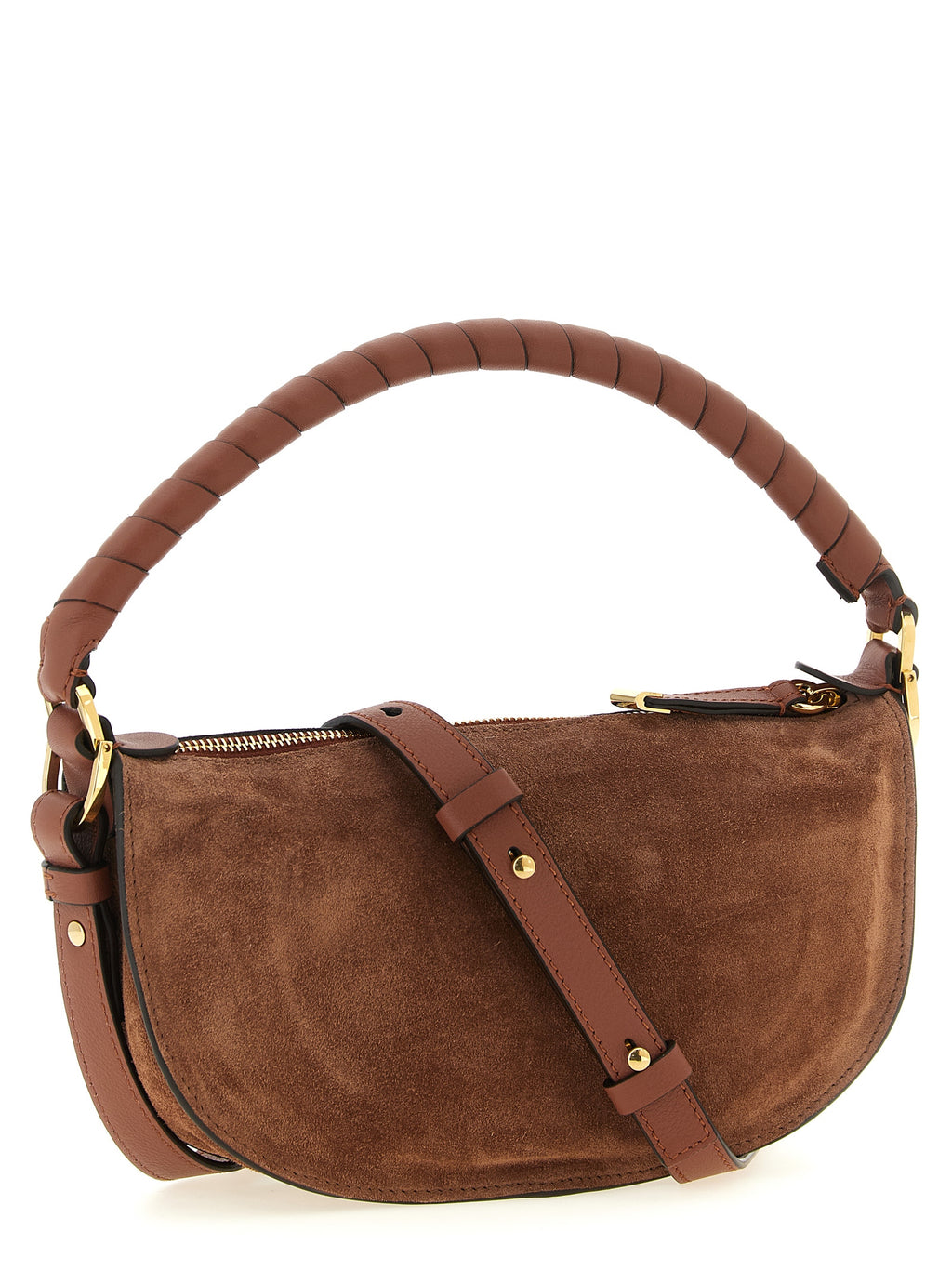 Mini Marcie Brown Calfskin Shoulder Bag