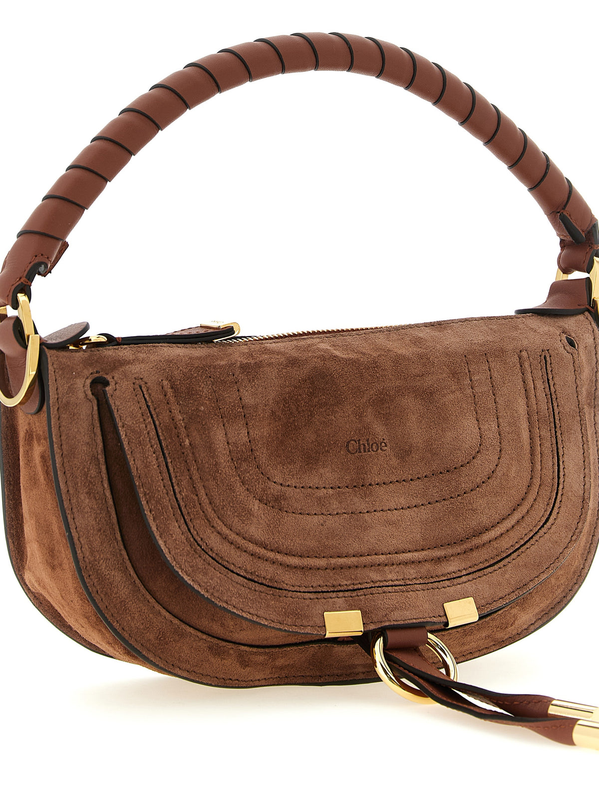 Mini Marcie Brown Calfskin Shoulder Bag