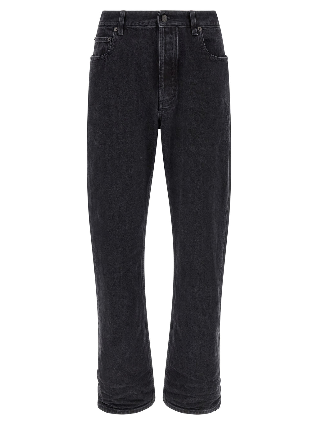Relax Tapered Black Cotton Jeans