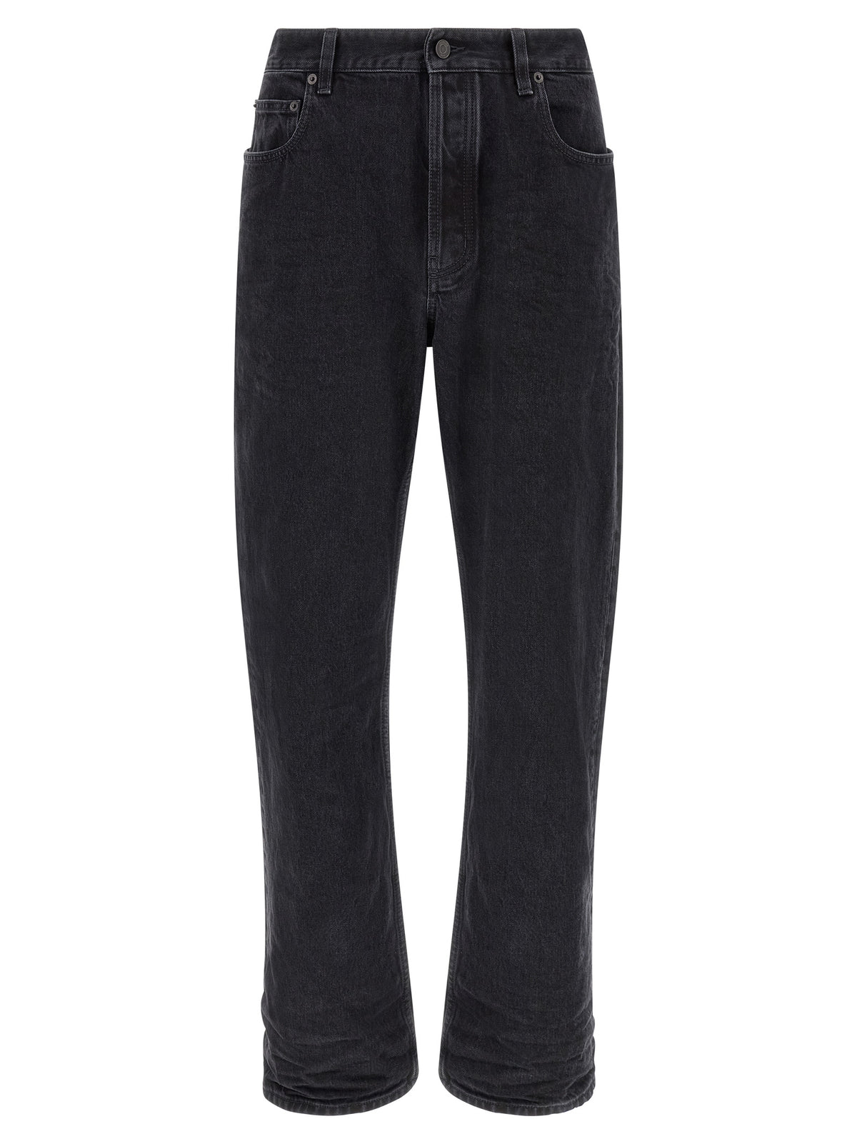 Relax Tapered Black Cotton Jeans