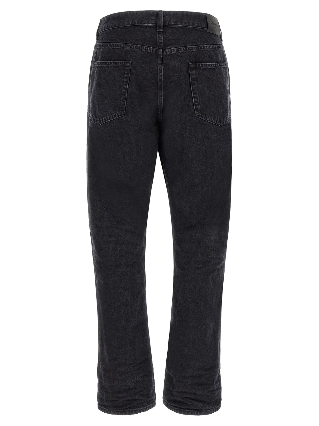 Relax Tapered Black Cotton Jeans