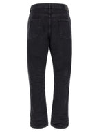 Relax Tapered Black Cotton Jeans