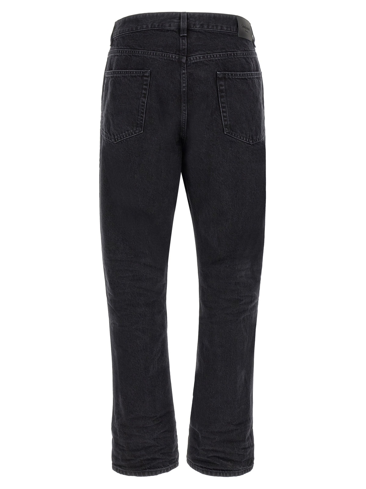 Relax Tapered Black Cotton Jeans
