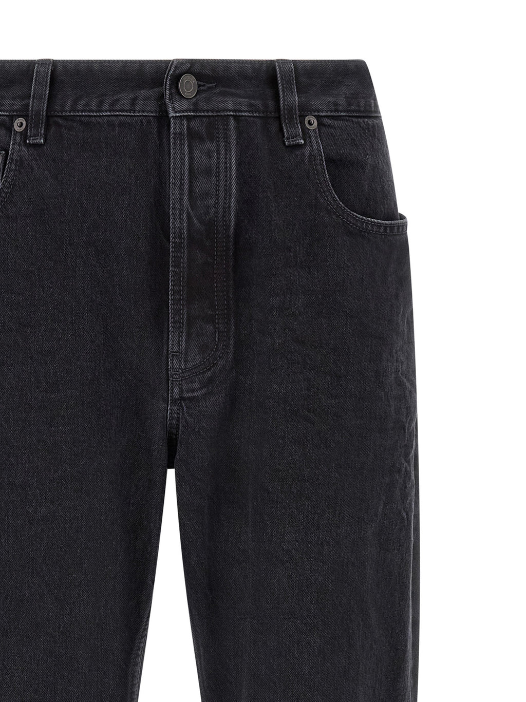 Relax Tapered Black Cotton Jeans