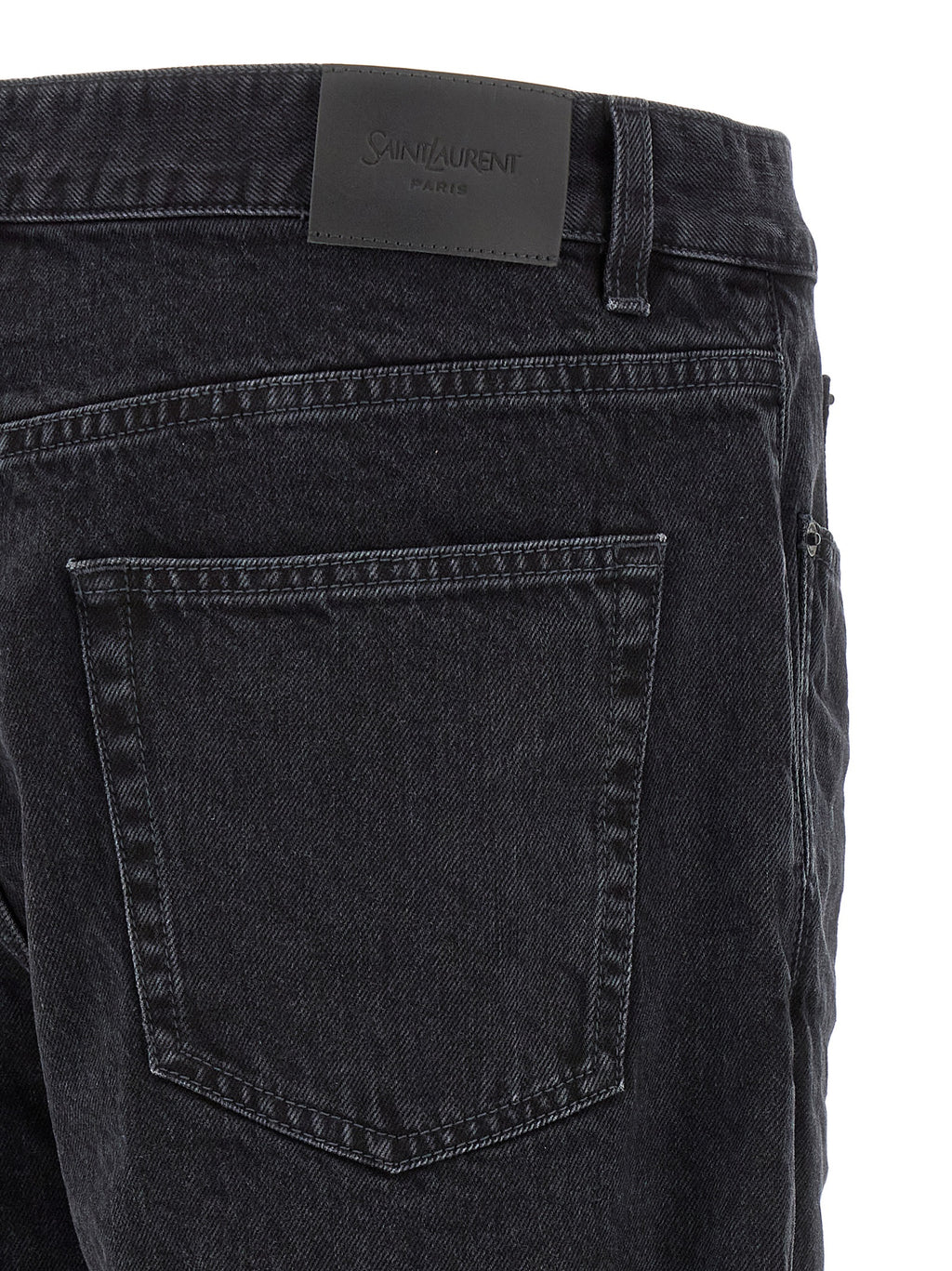 Relax Tapered Black Cotton Jeans