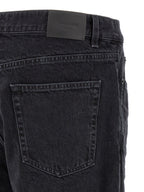 Relax Tapered Black Cotton Jeans