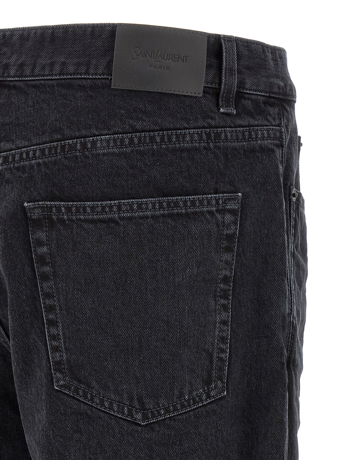 Relax Tapered Black Cotton Jeans