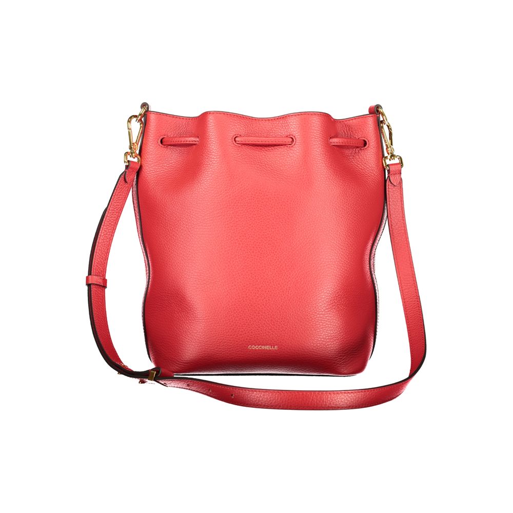 Red Leather Beat Generation Bucket Bag