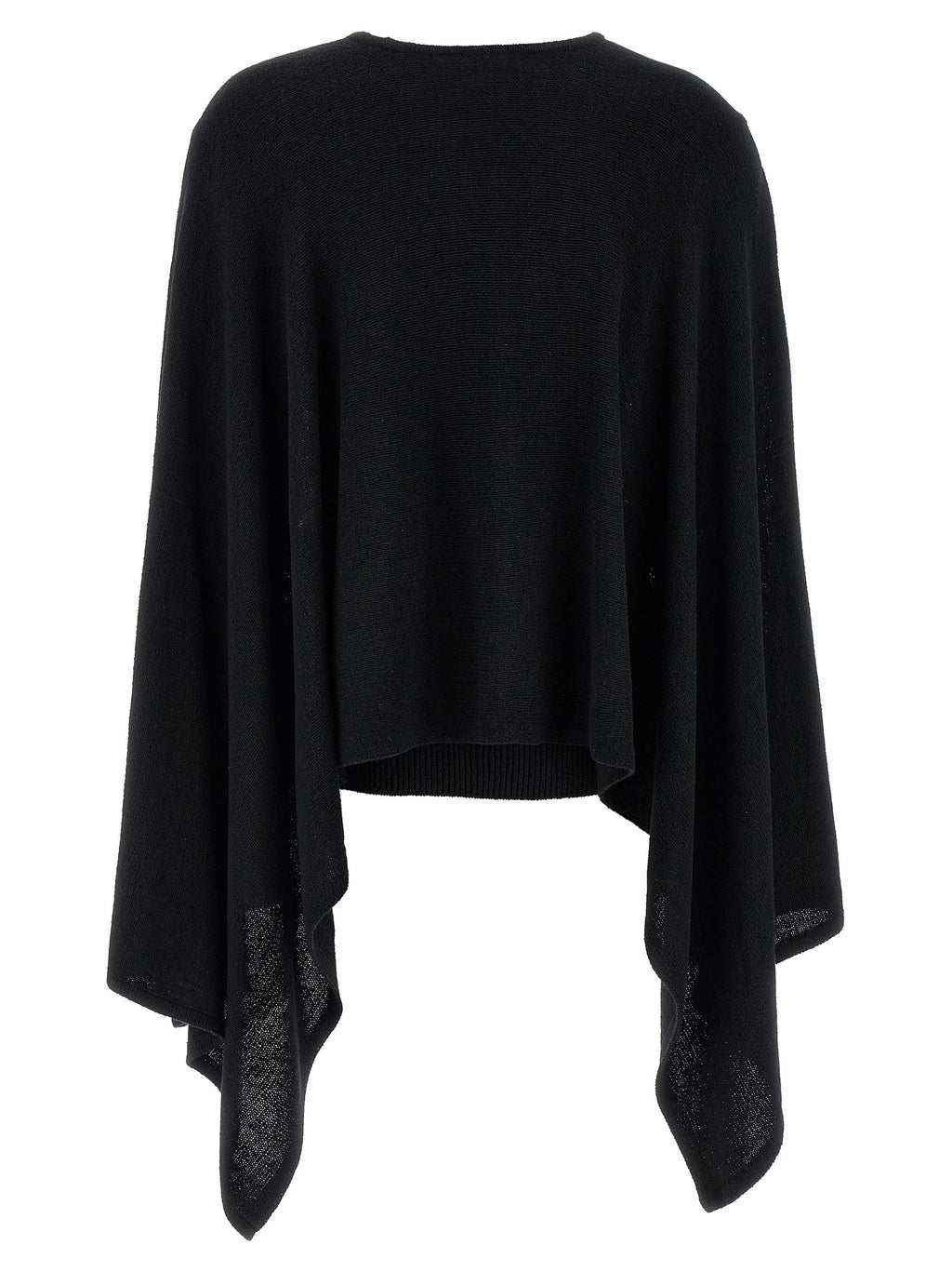 Black Silk Cape Sweater
