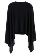 Black Silk Cape Sweater