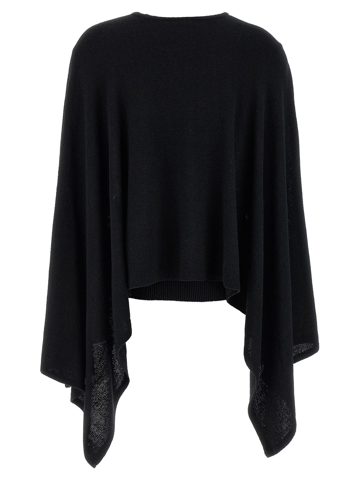Black Silk Cape Sweater