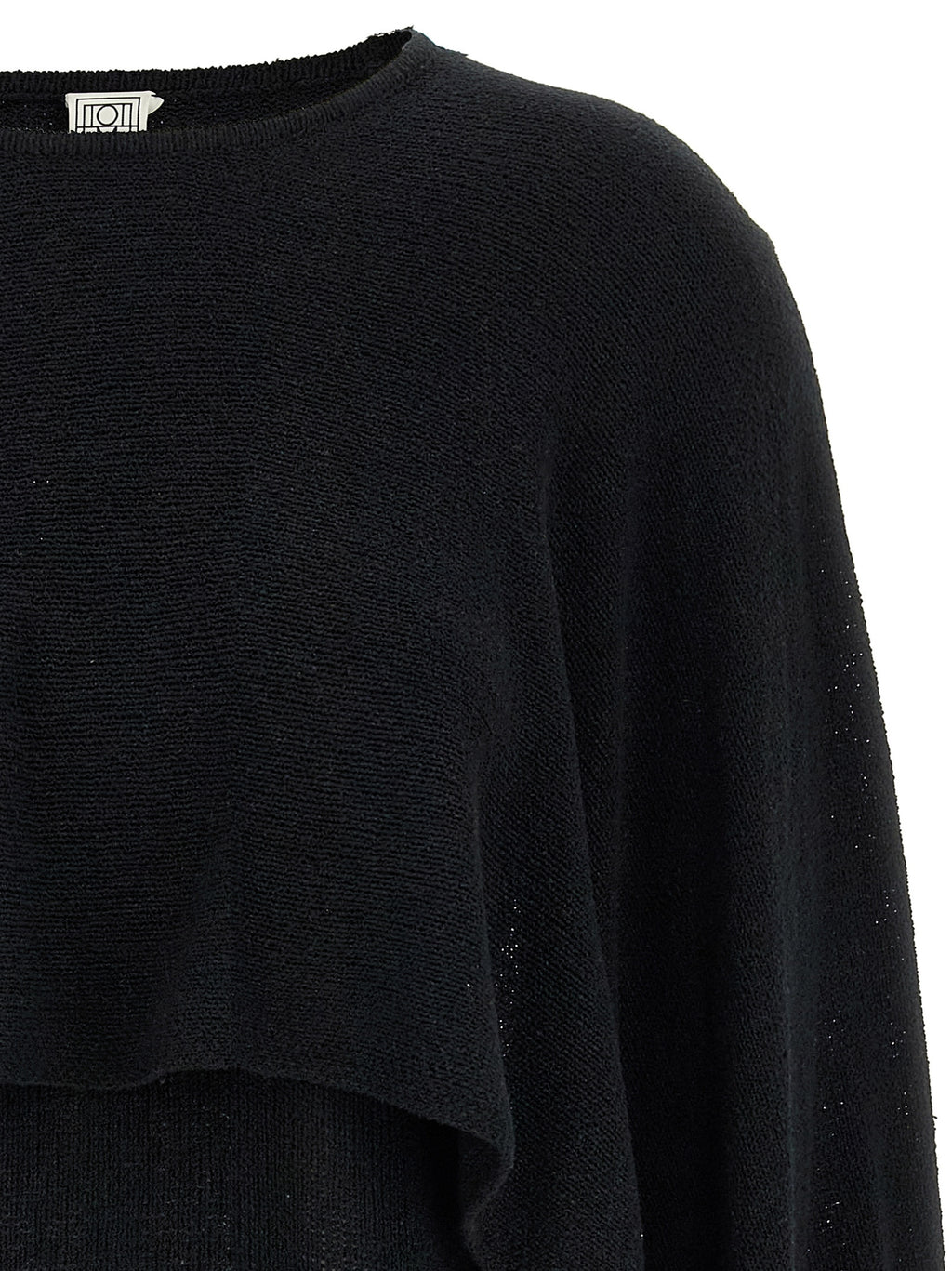 Black Silk Cape Sweater