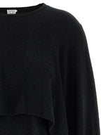 Black Silk Cape Sweater