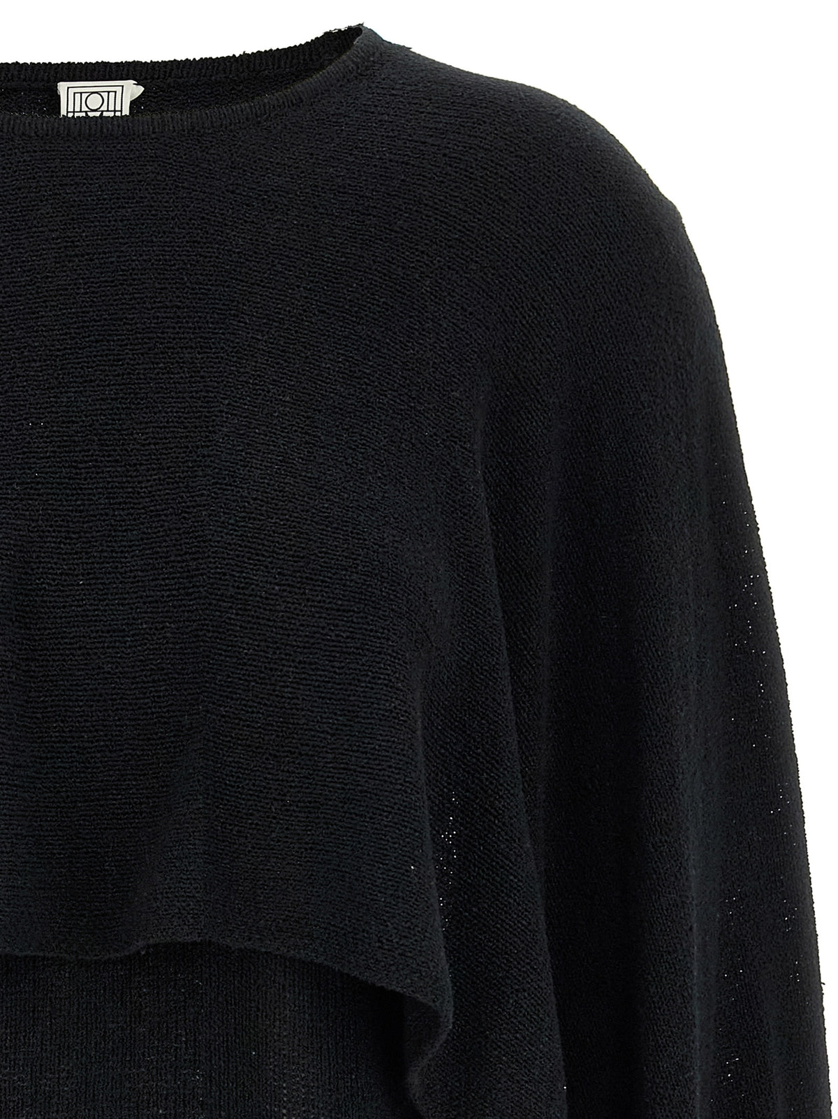 Black Silk Cape Sweater