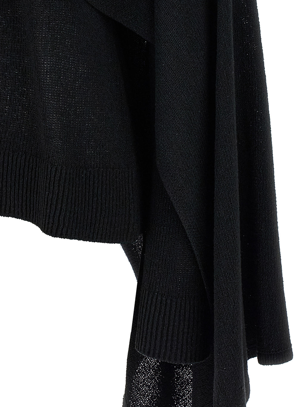 Black Silk Cape Sweater