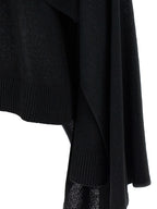 Black Silk Cape Sweater